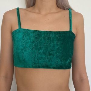 ✨Urban Outfitters Green Velvet Bralette✨